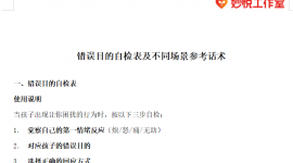 错误目的自检表及不同场景参考话术